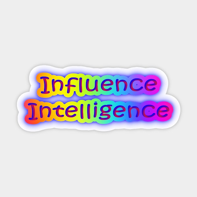 Influence Intelligence Retro Neon Rainbow Sticker by Creative Creation